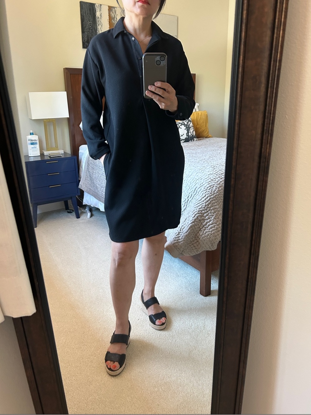 Madewell Black shirt dress
